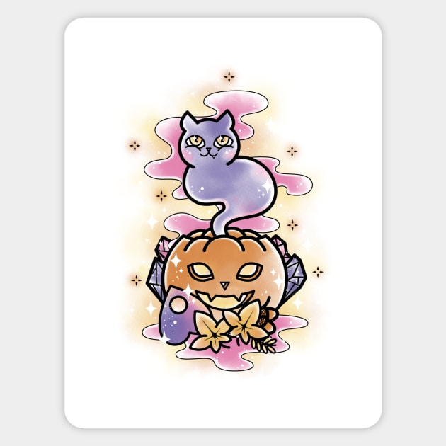 Spooky cat Sticker by JuizJuice